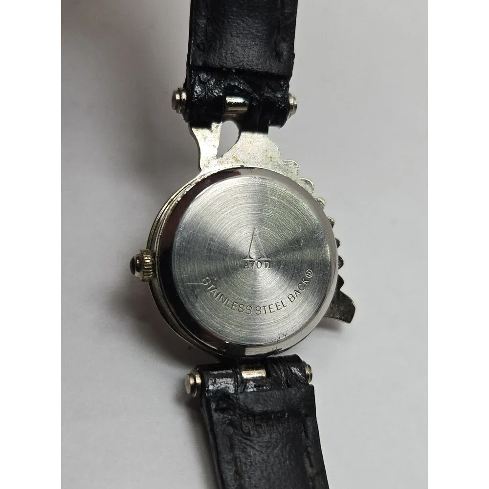 Womens Vintage 1994 Avon Romantic Times Swan Marcasite Quartz Watch New Battery